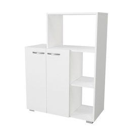 Hanah Home Armario de Cocina Pars, Blanco, 100% Tablero de Partículas Recubierto de Melamina, 90x123.5x41.8 cm